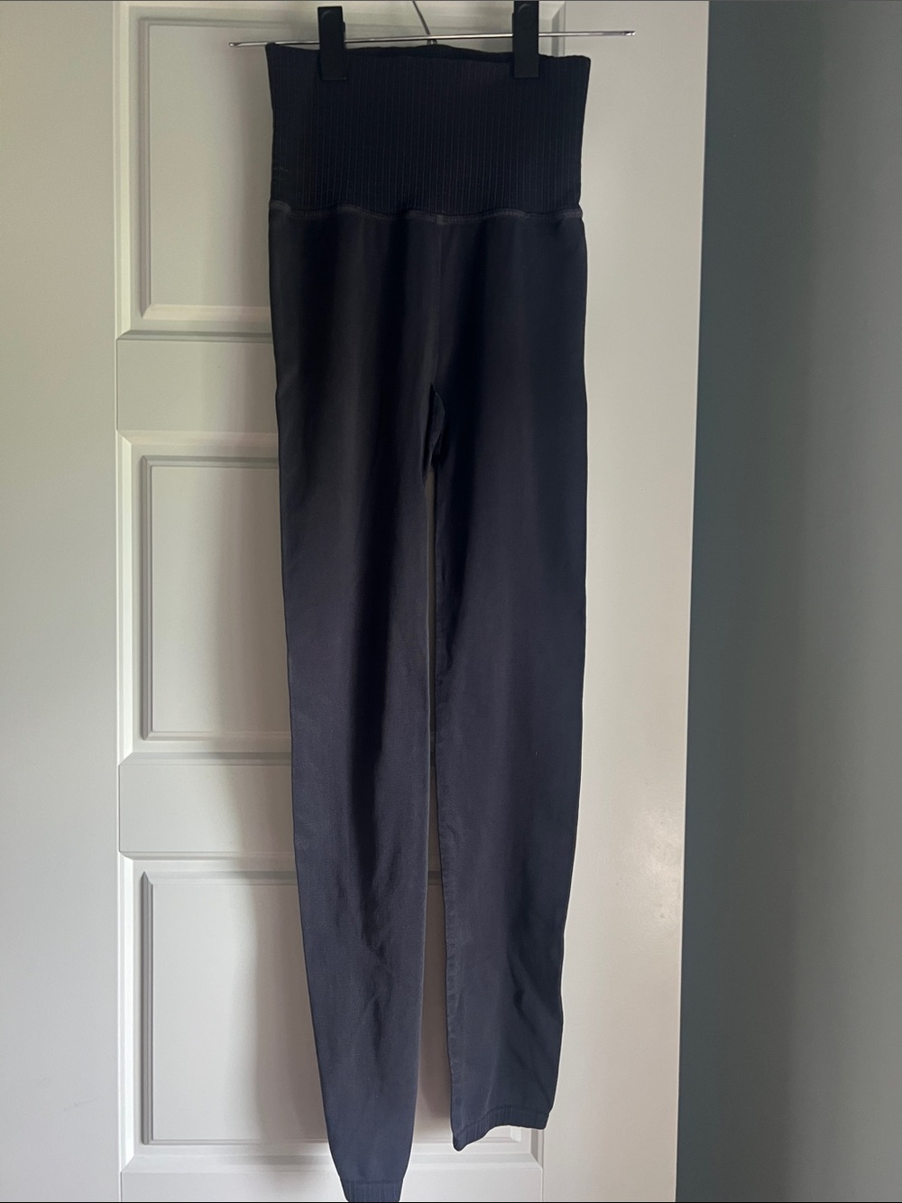 Free People Kids Black High-Waist Ribbed Leggings